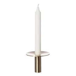 Outlet ERNST Candelabro latón cepillado Ø9,2 cm, 7 cm Color dorado