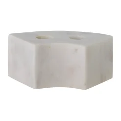 Discount Bloomingville Candelabro Florida 14,5x6x7,5 cm, White marble Blanco