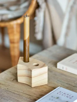 Best Bloomingville Candelabro Florida 14,5x8x7,5 cm, Natural sandstone Marrón