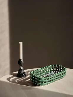 Sale Ferm Living Candelabro Gale 13 cm, Blackened Aluminium Negro