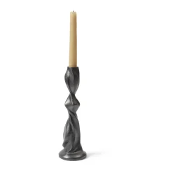 New Ferm Living Candelabro Gale 25 cm, Blackened Aluminium Negro