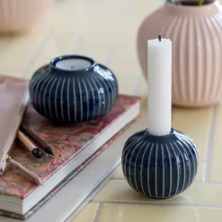 Hot Kähler Candelabro Hammershøi 7 cm, indigo Azul