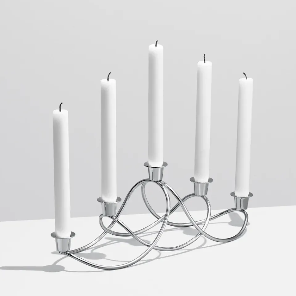 Sale Georg Jensen Candelabro Harmony, brillante Plateado