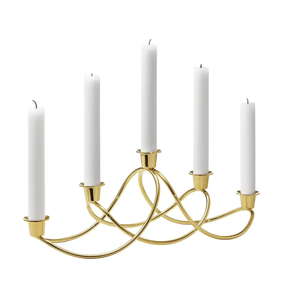 Hot Georg Jensen Candelabro Harmony, dorado Color dorado