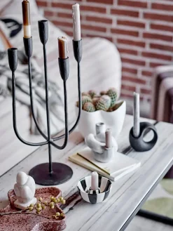 Clearance Bloomingville Candelabro Haydn nudo, Blanco