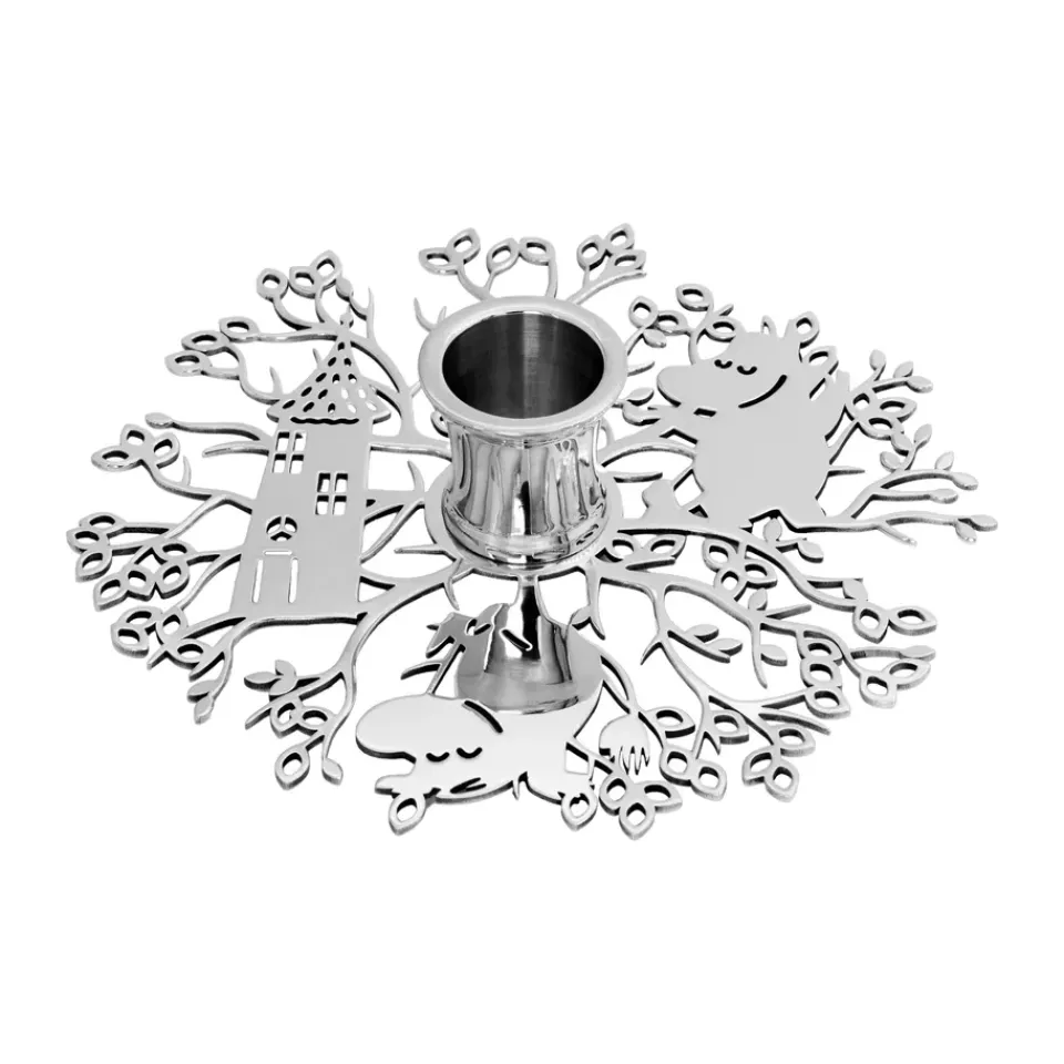 Sale Hilke Collection Candelabro Hilke X Mumin No.1, Latón niquelado Plateado