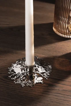 Sale Hilke Collection Candelabro Hilke X Mumin No.1, Latón niquelado Plateado
