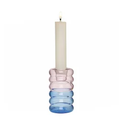 Design Letters Candelabro Hoop Ø3,5x9 cm, Pink-blue RosaAzul
