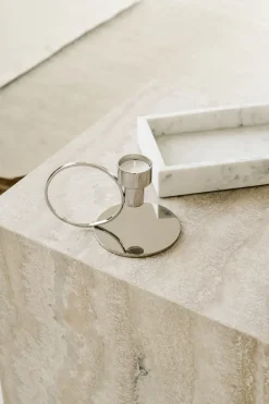 Outlet Hilke Collection Candelabro Insieme, Latón niquelado Plateado