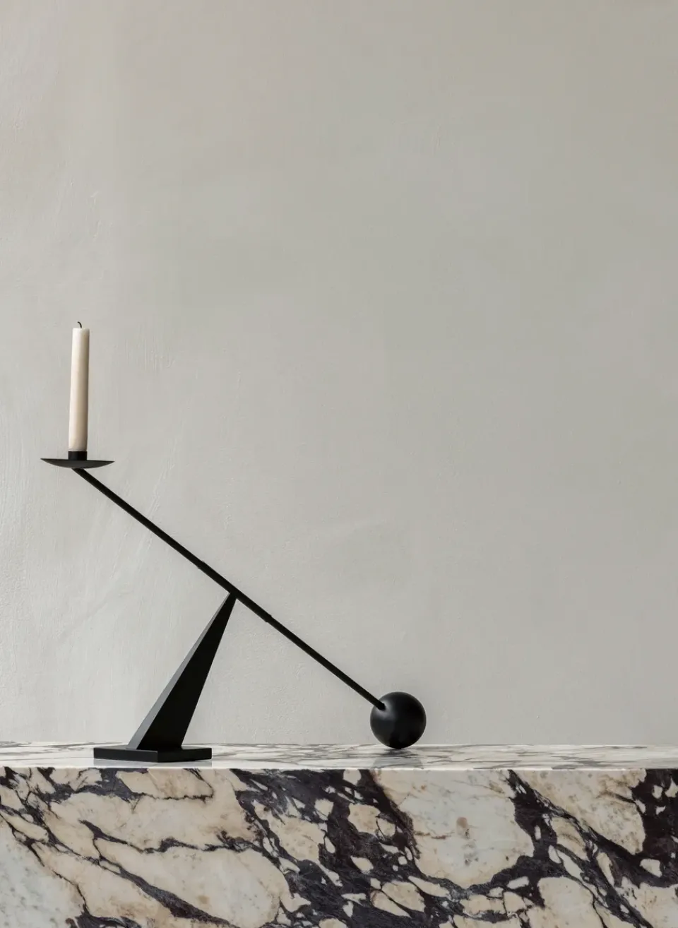 Sale Audo Copenhagen Candelabro Interconnect 70 cm, Negro