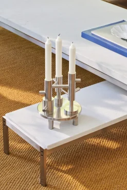 Discount Fritz Hansen Candelabro Jaime Hayon grande, Stainless steel Plateado