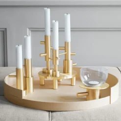 Sale Fritz Hansen Candelabro Jaime Hayon Single latón, #2 Color dorado