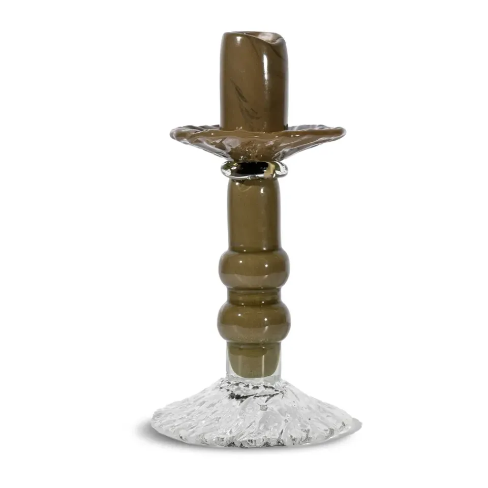New Byon Candelabro Lara S 22 cm, Verde-claro VerdeTransparente