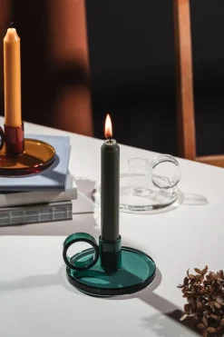 Discount Muurla Candelabro Loop Ø11 cm, Azul verdoso Verde