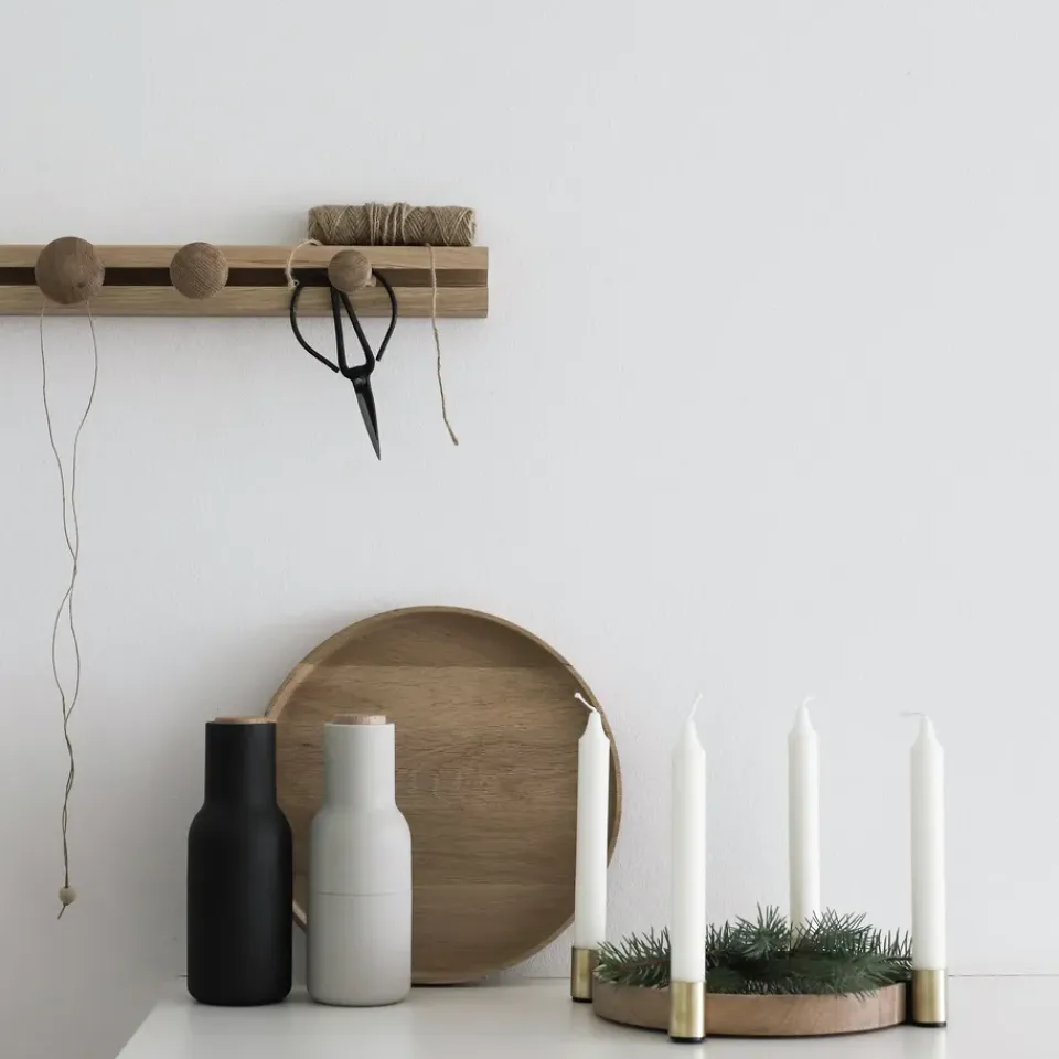 Discount Applicata Candelabro Luna maxi, roble-latón BeigeColor dorado