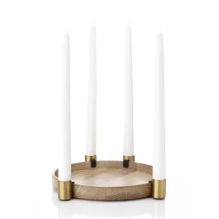 Applicata Candelabro Luna, roble-latón Marrón