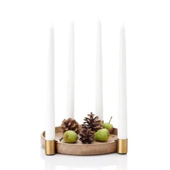 Applicata Candelabro Luna, roble-latón Marrón