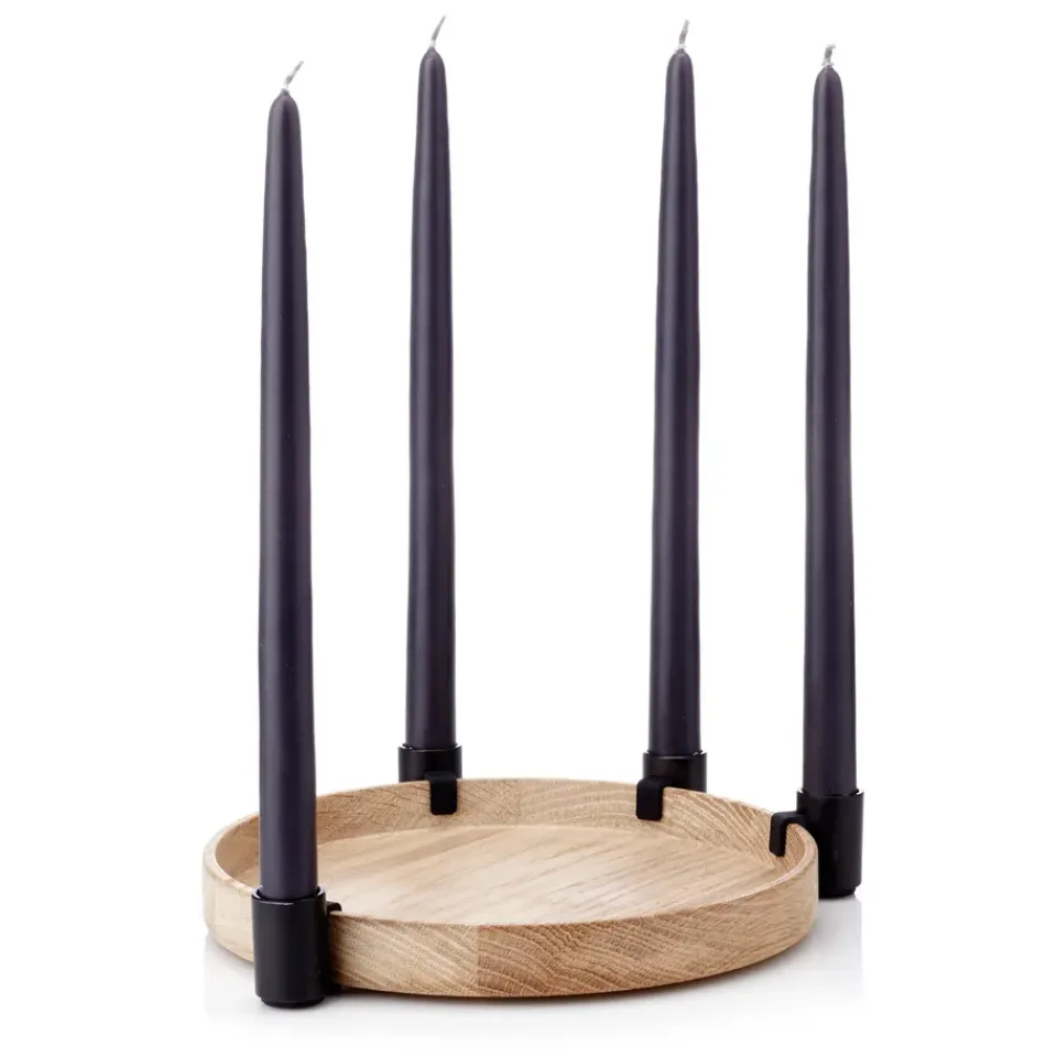 Online Applicata Candelabro Luna, roble-negro MarrónNegro