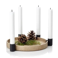 Online Applicata Candelabro Luna, roble-negro MarrónNegro