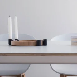 Online Applicata Candelabro Luna, roble-negro MarrónNegro