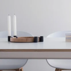 Online Applicata Candelabro Luna, roble-negro MarrónNegro