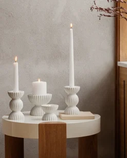 Hot Lyngby Porcelæn Candelabro Lyngby Tura 14 cm, Blanco