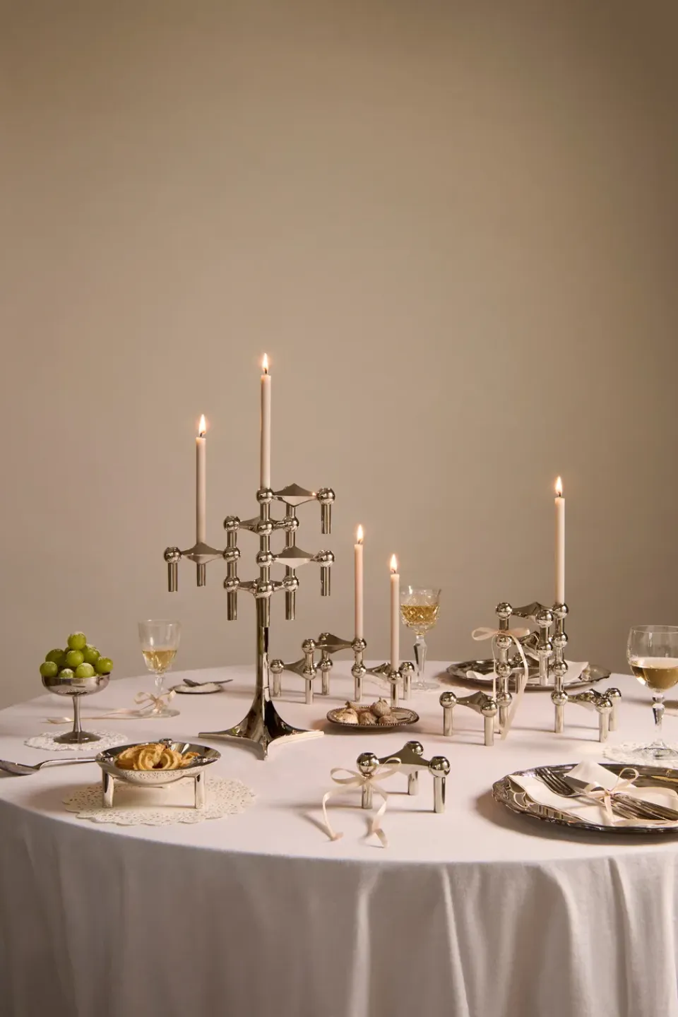 Online STOFF Candelabro Nagel, cromo Plateado