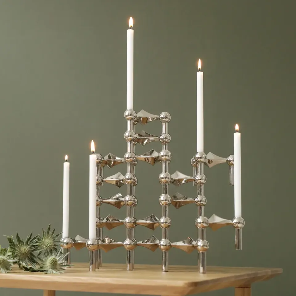 Online STOFF Candelabro Nagel, cromo Plateado