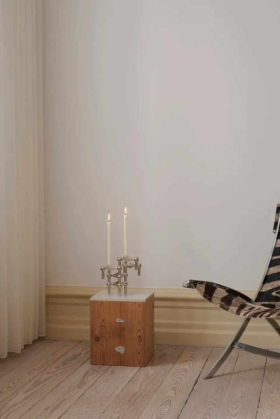 Online STOFF Candelabro Nagel, cromo Plateado