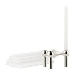 New STOFF Candelabro Nagel, cromo Plateado