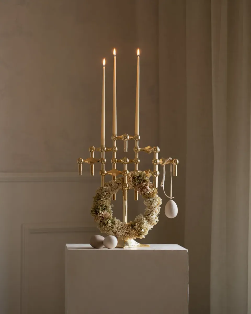 Clearance STOFF Candelabro Nagel, latón Color dorado