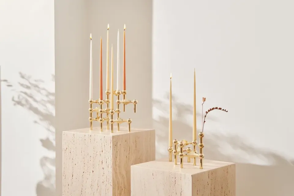 Clearance STOFF Candelabro Nagel, latón Color dorado