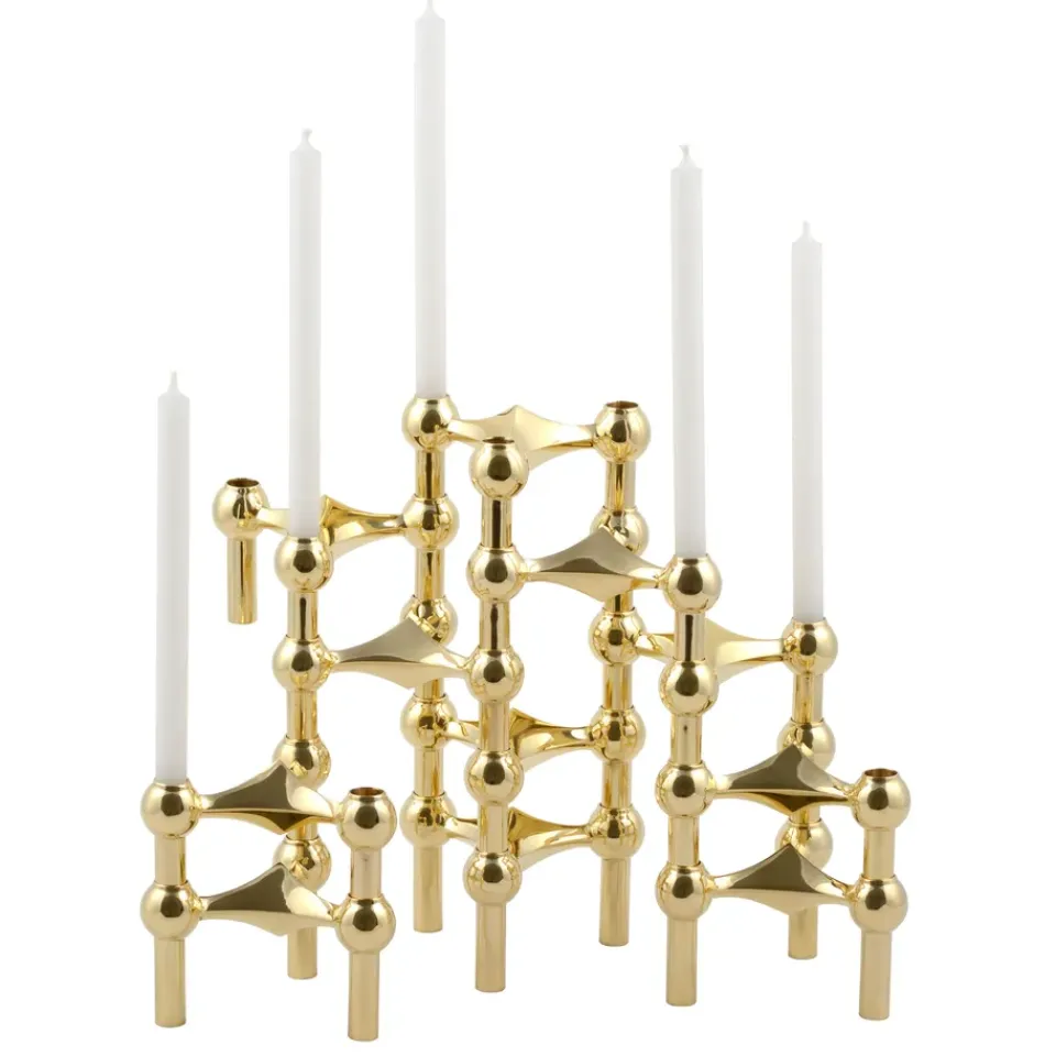 Clearance STOFF Candelabro Nagel, latón Color dorado