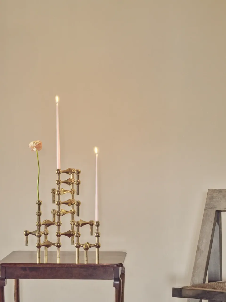 Clearance STOFF Candelabro Nagel, latón Color dorado