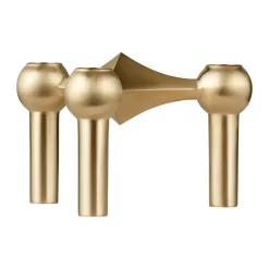 Online STOFF Candelabro Nagel, Latón cepillado Color dorado