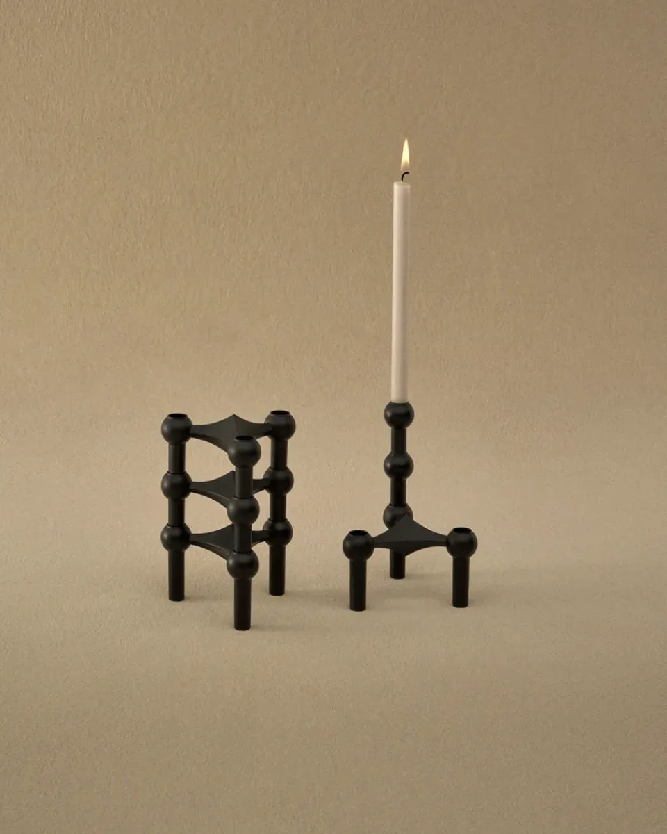 Sale STOFF Candelabro Nagel, mate Negro