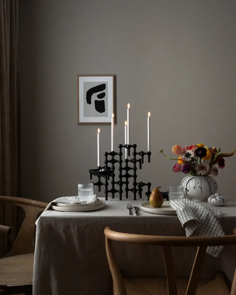 Sale STOFF Candelabro Nagel, mate Negro