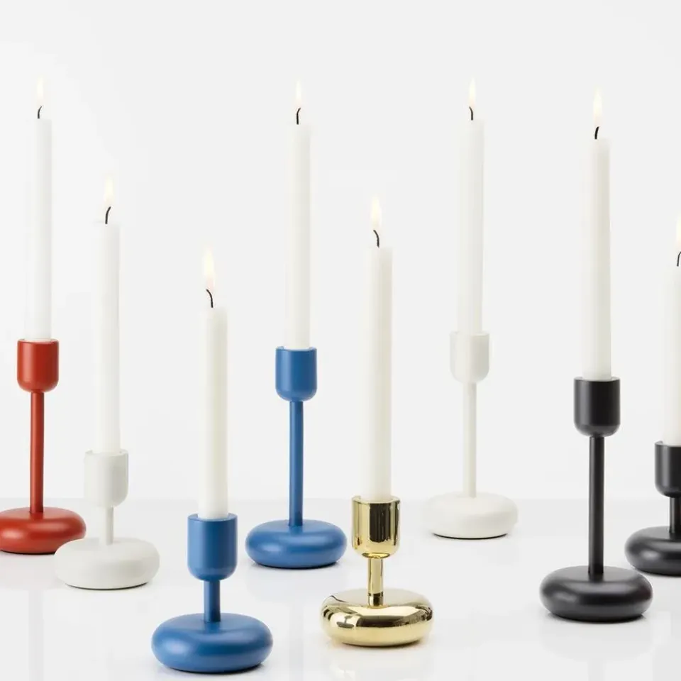 New Iittala Candelabro Nappula, oscuro, pequeño, 107 mm Gris