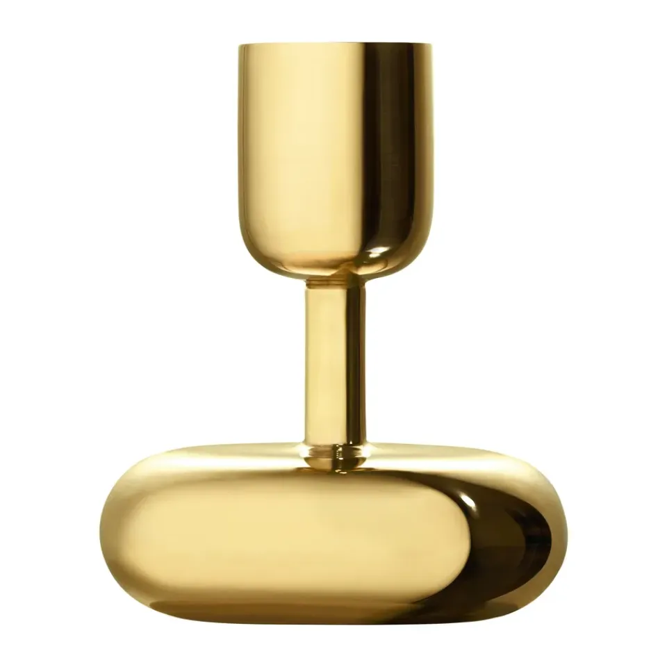 Outlet Iittala Candelabro Nappula latón, pequeño 107 mm Color dorado