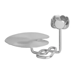 Discount Hilke Collection Candelabro Ninfea No.2, Latón niquelado Plateado