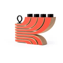 Hot Design House Stockholm Candelabro Nordic Light, 4 brazos, Rojo