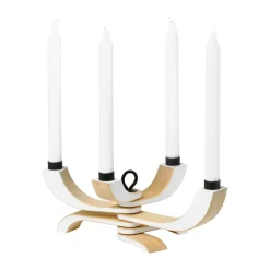 Discount Design House Stockholm Candelabro Nordic Light, 4 brazos, Blanco