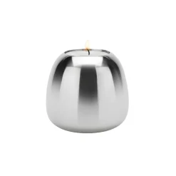 Outlet Stelton Candelabro Ora acero inoxidable, pequeño Plateado