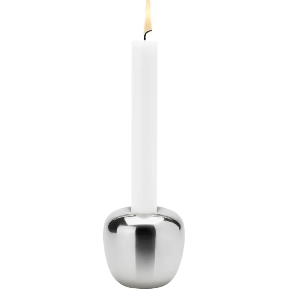 Outlet Stelton Candelabro Ora acero inoxidable, pequeño Plateado