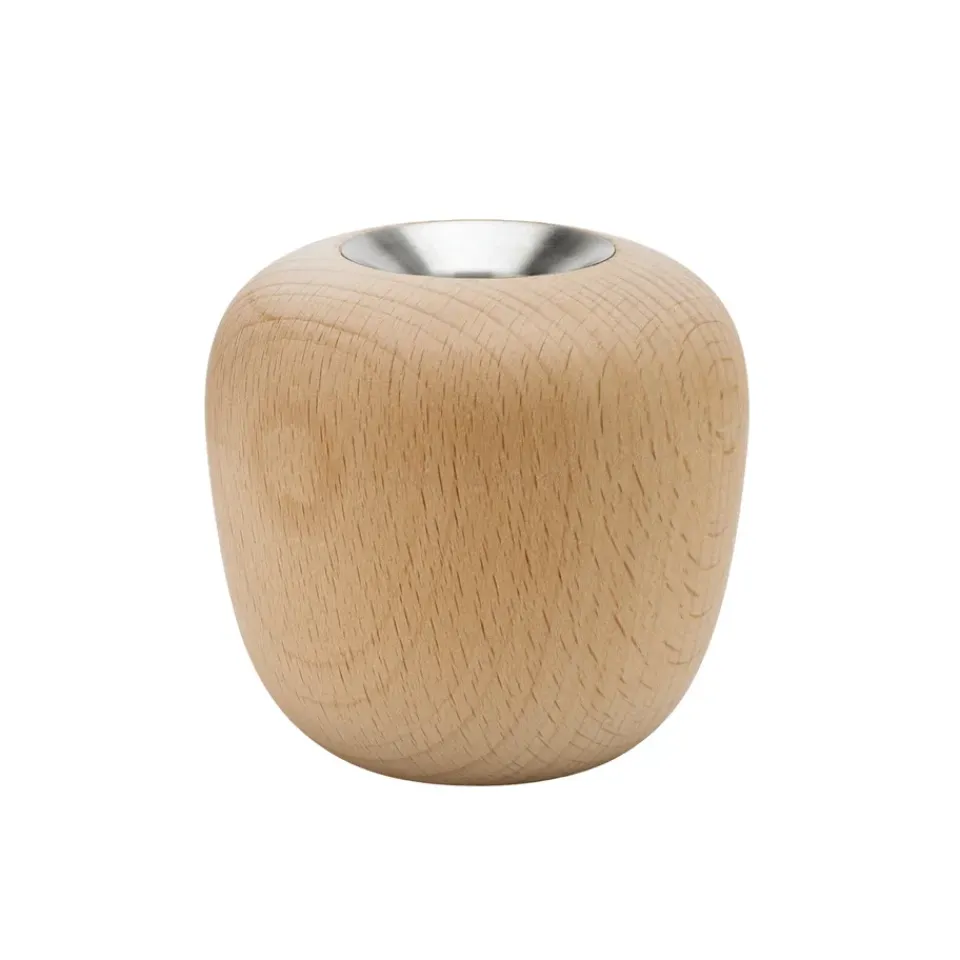 Hot Stelton Candelabro Ora madera, Grande Beige