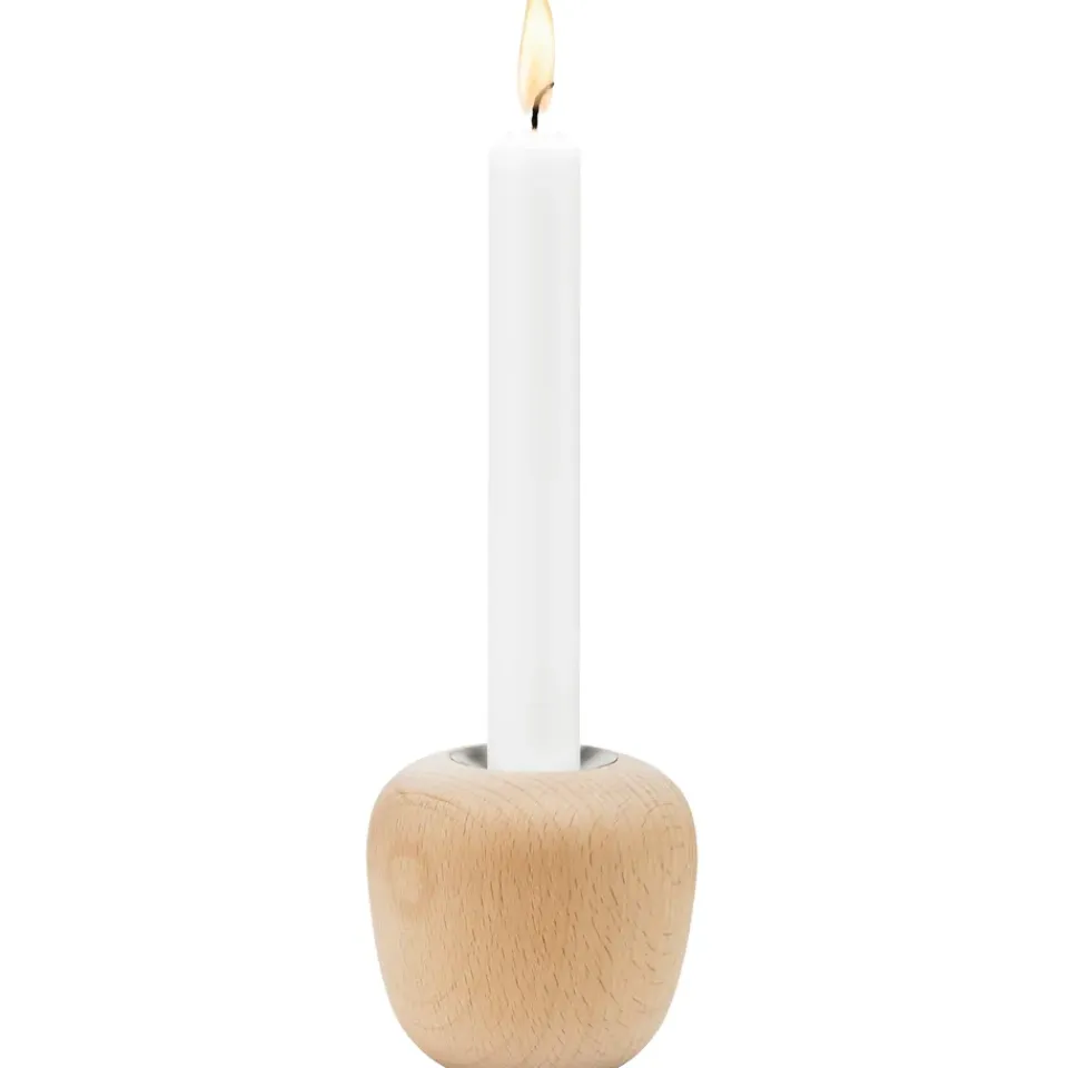 Hot Stelton Candelabro Ora madera, Grande Beige
