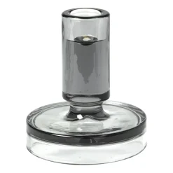 Broste Copenhagen Candelabro Petra smoked pearl dark grey, 11 cm Gris