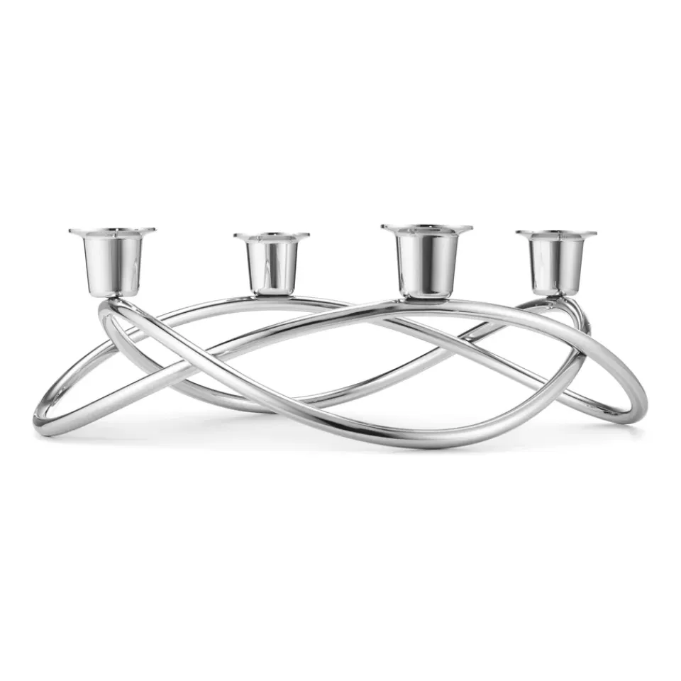 Online Georg Jensen Candelabro Season Ø26 cm, brillante GrisPlateado