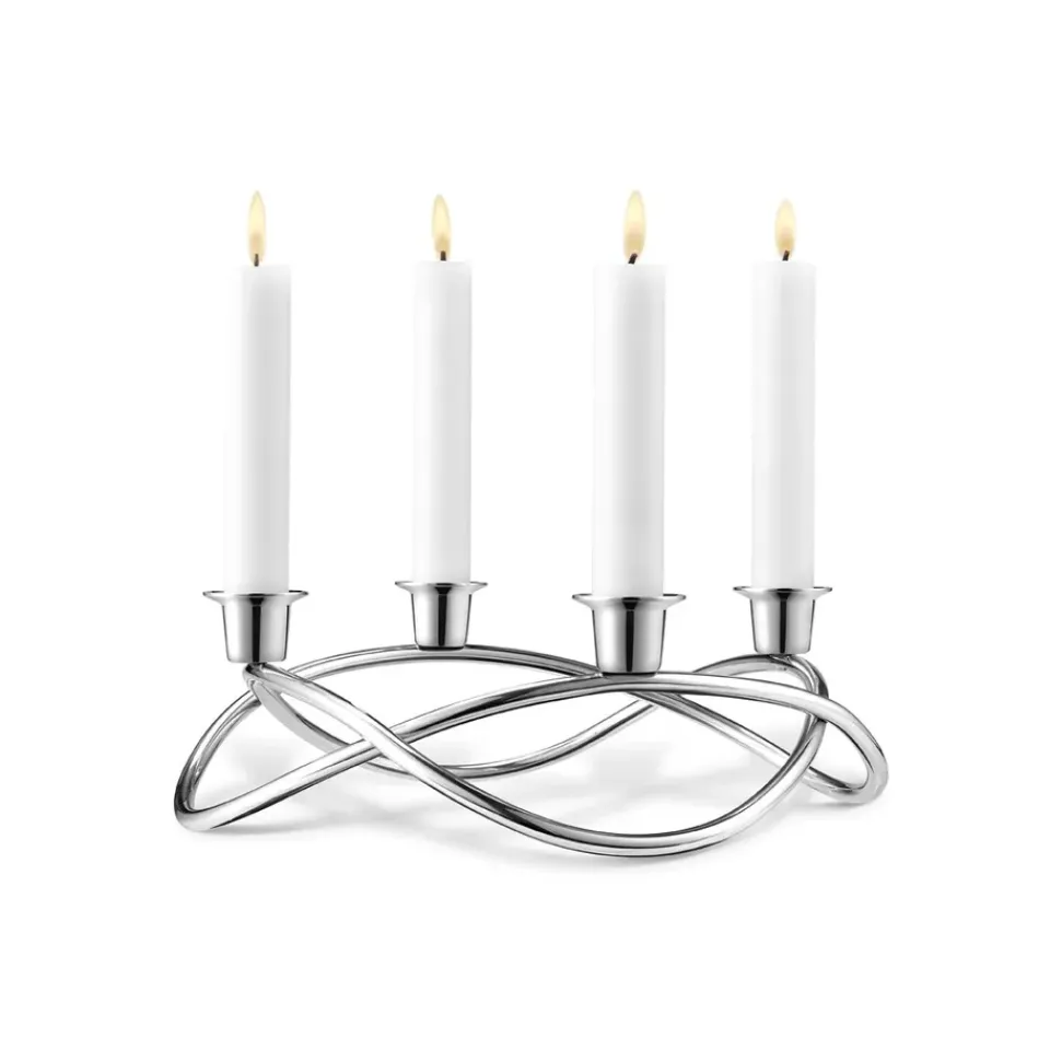 Online Georg Jensen Candelabro Season Ø26 cm, brillante GrisPlateado