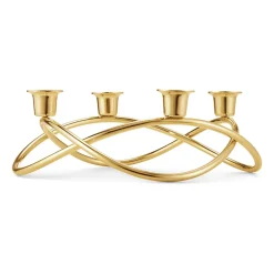 Online Georg Jensen Candelabro Season Ø26 cm, chapado en oro Color dorado